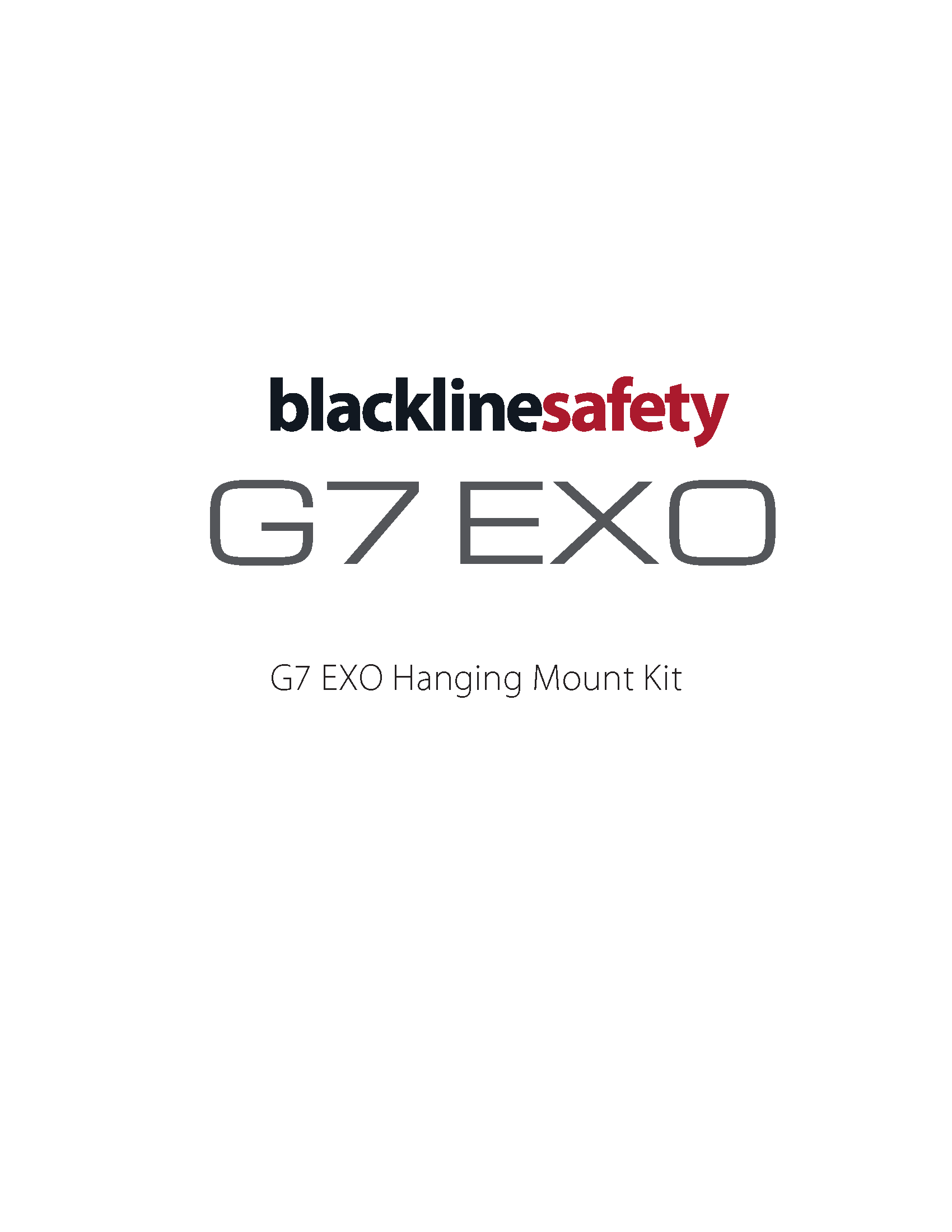 Guide du kit de montage suspendu G7 EXO Page de couverture