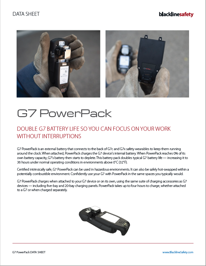 Fiche technique du G7 PowerPack