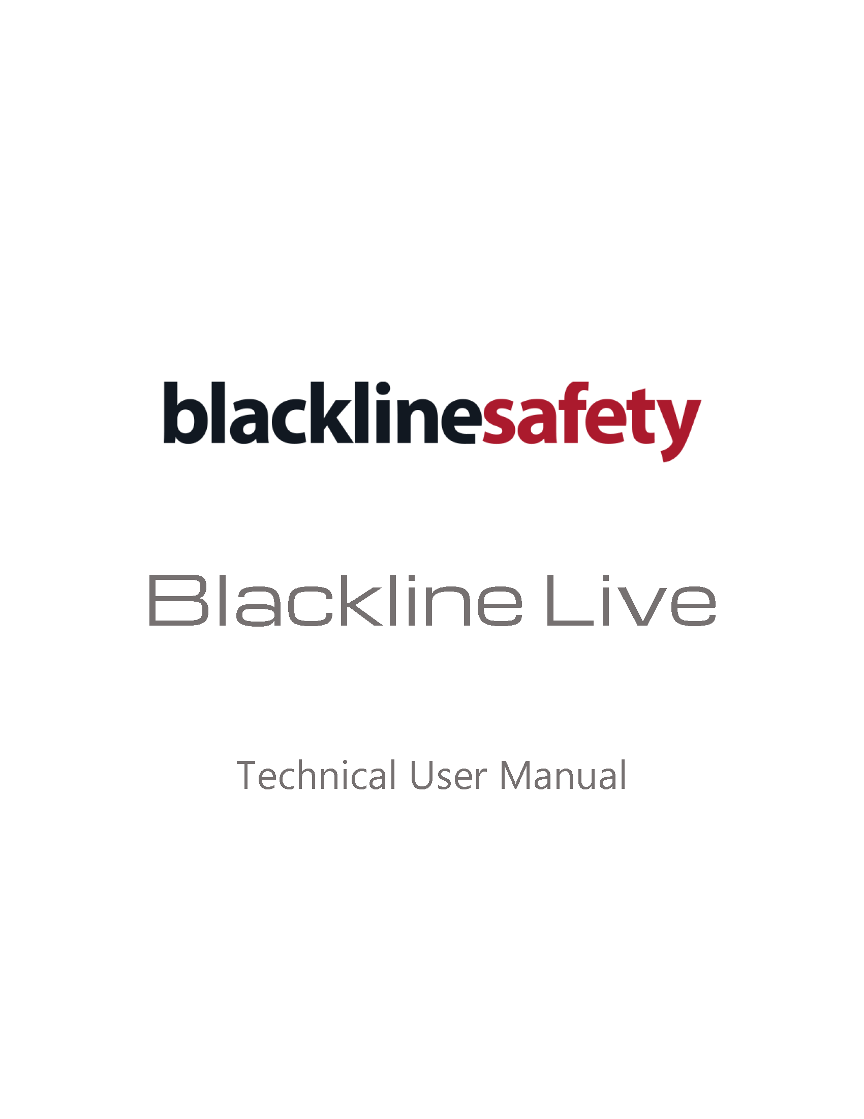 Couverture du manuel d'utilisation technique de Blackline Live