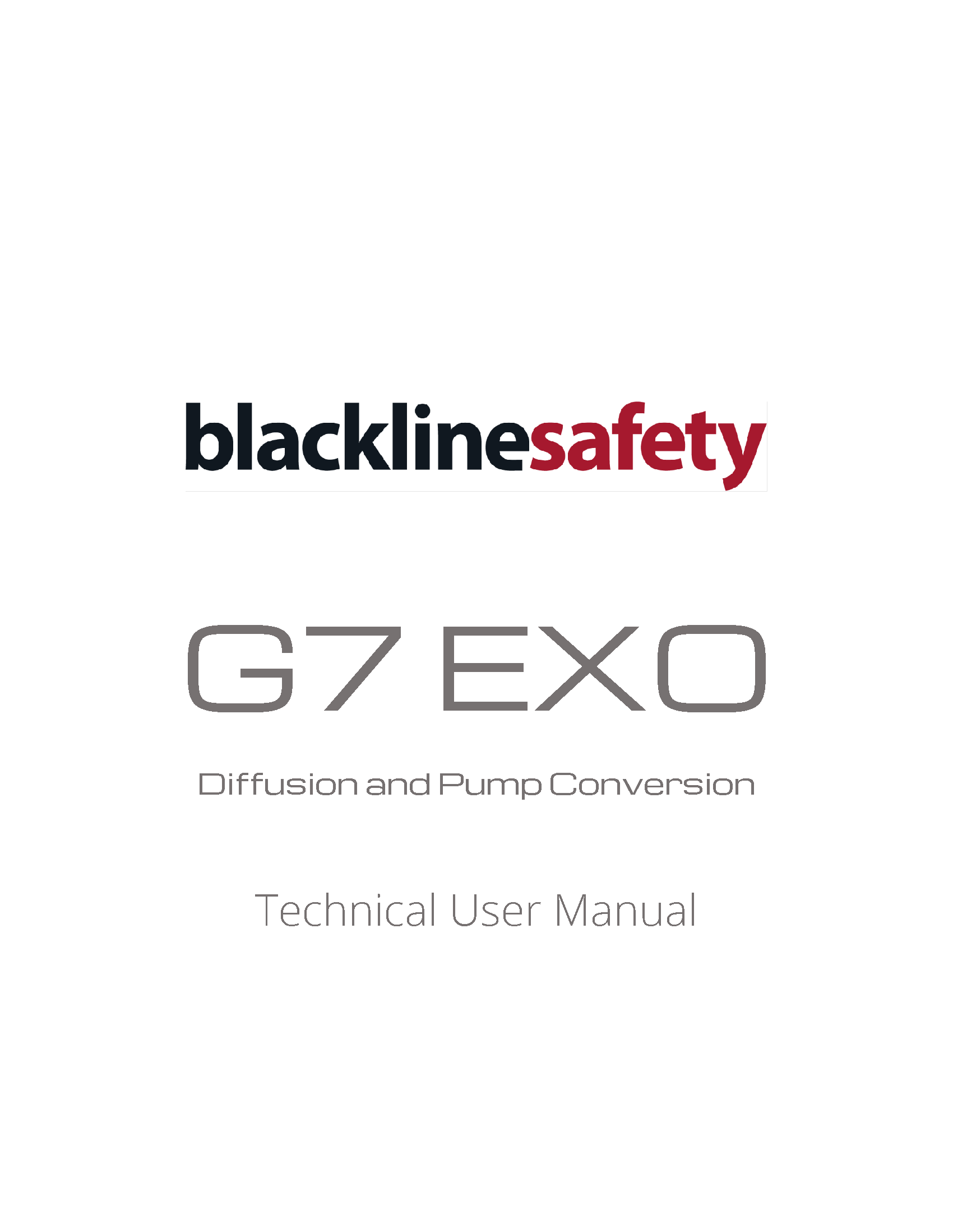 Couverture du manuel technique d'utilisation de la pompe et de la conversion de la diffusion G7 EXO