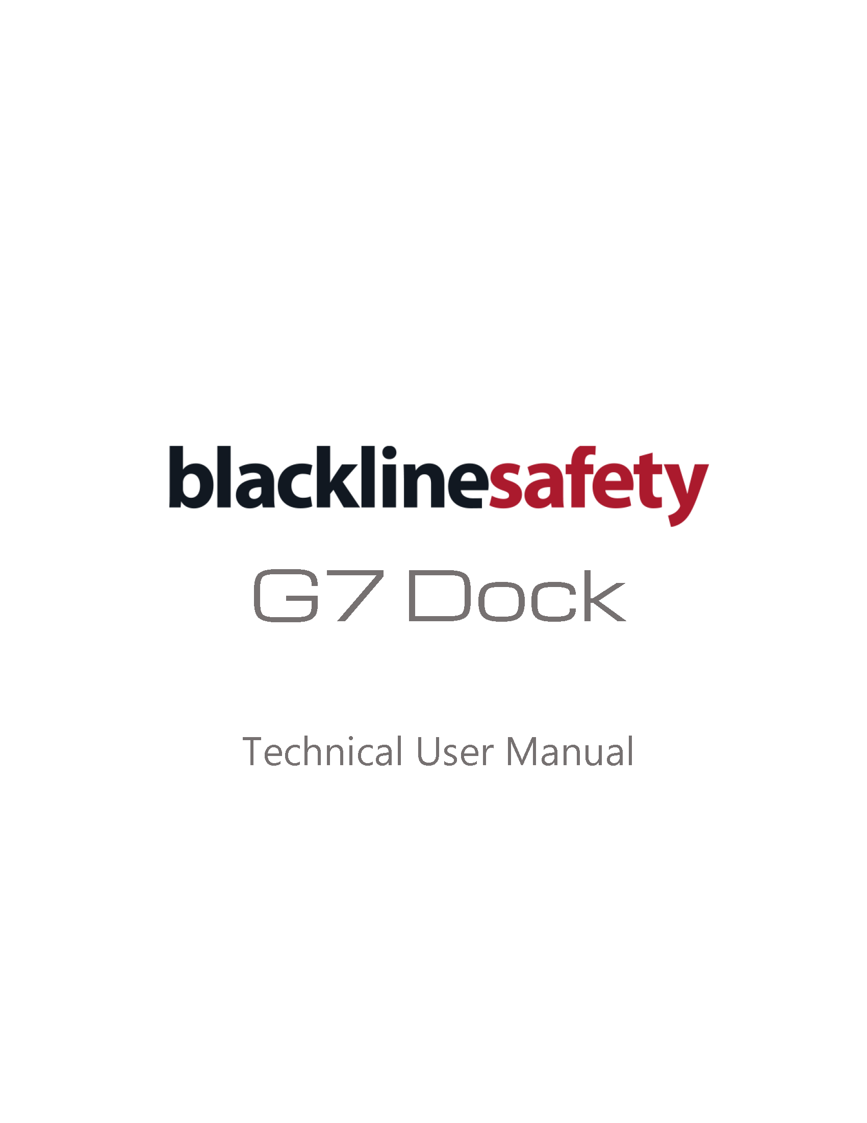 Couverture du manuel d'utilisation technique du dock G7